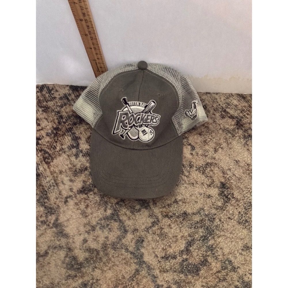 Sporty Mens Green Bay Rockers Trucker Hat OSFM‎ Olive Green